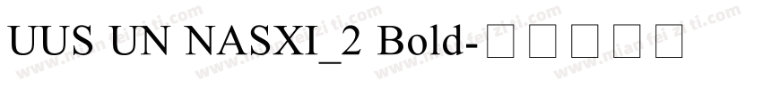 UUS UN NASXI_2 Bold字体转换